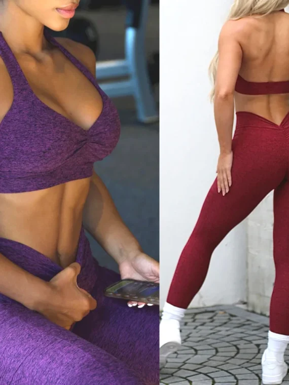 Flexelevate Women Halter Yoga Set Workout