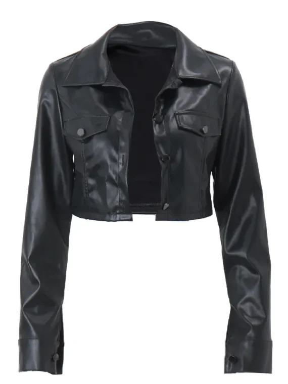 Flexelevate Xeemilo Autumn Faux Leather Short Jacket